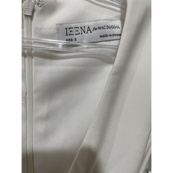 Ieena for Mac Duggal Crystal Buckle Side Knot Jersey Gown Size 2 - Picture 14 of 14